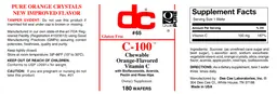 Label for C-100 Chewable Orange-Flavored