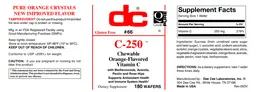 Label for C-250 Chewable Orange-Flavored