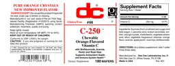 Label for C-250 Chewable Orange-Flavored