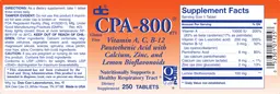 Label for CPA-800