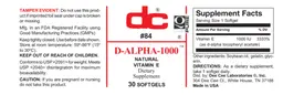 Label for D-Alpha-1000