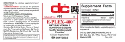 Label for E-Plex-400