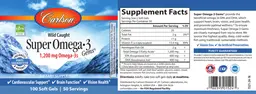 Label for Super Omega-3 Gems 1,200 mg