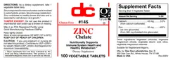 Label for Zinc
