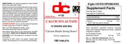 Label for Calcium Lactate