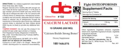 Label for Calcium Lactate