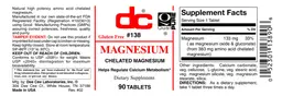 Label for Magnesium