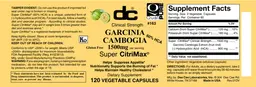 Label for Garcinia Cambogia 1500 mg