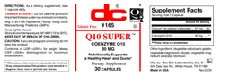 Label for Q10 Super 30 mg