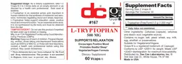 Label for L-Tryptophan 500 mg