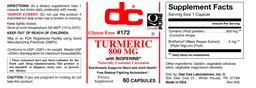 Label for Turmeric 800 mg
