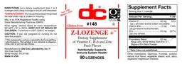 Label for Z-Lozenge + Fruit Flavor