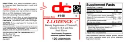 Label for Z-Lozenge + Fruit Flavor