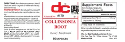 Label for Collinsonia Root