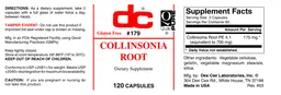 Label for Collinsonia Root