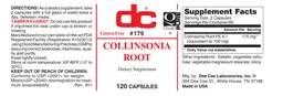 Label for Collinsonia Root