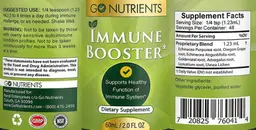 Label for Immune Booster