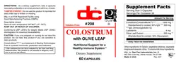 Label for Colostrum