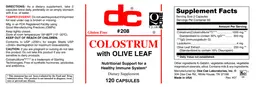 Label for Colostrum