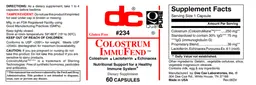 Label for Colostrum ImmuFend