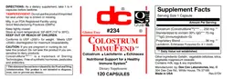 Label for Colostrum ImmuFend