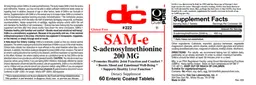 Label for SAM-e 200 mg
