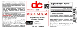 Label for Mega M. S. M.