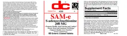 Label for SAM-e 200 mg