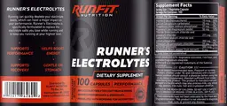 Label for Runner's Electrolytes