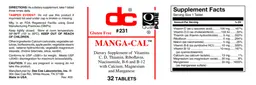 Label for Manga-Cal
