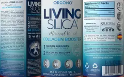 Label for Living Silica Mineral Based Collagen Booster