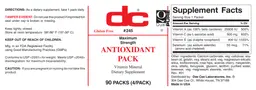 Label for Antioxidant Pack