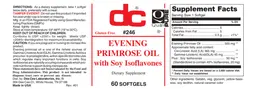 Label for Evening Primrose Oil with Soy Isoflavones