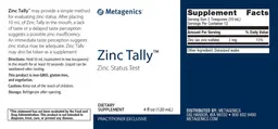Label for Zinc Tally