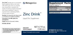 Label for Zinc Drink