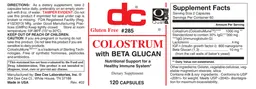 Label for Colostrum with Beta Glucan