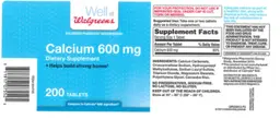 Label for Calcium 600 mg