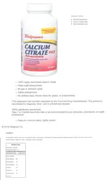 Label for Calcium Citrate Plus with Magnesium