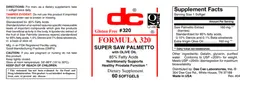 Label for Formula 320