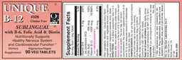 Label for Unique B-12