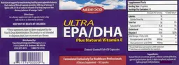 Label for Ultra EPA/DHA