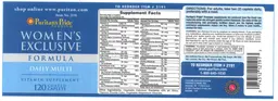 Label for Women's Exclusive Formula Daily Multi