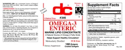 Label for Omega-3 Enteric