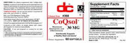 Label for CoQsol 30 mg