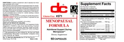 Label for Menopausal Formula