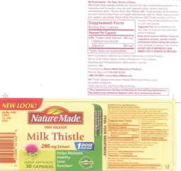 Label for Milk Thistle 280 mg Extract