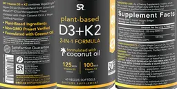 Label for D3 125 mcg + K2 100 mcg