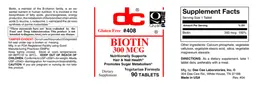 Label for Biotin 300 mcg