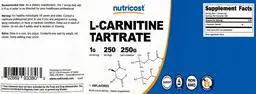 Label for L-Carnitine Tartrate 1 g Unflavored