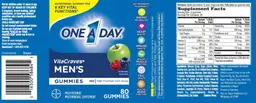 Label for VitaCraves Men's Gummies